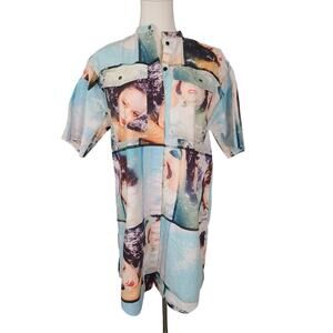 Kenzo Faces Mini Maximalist Designer Shirtdress